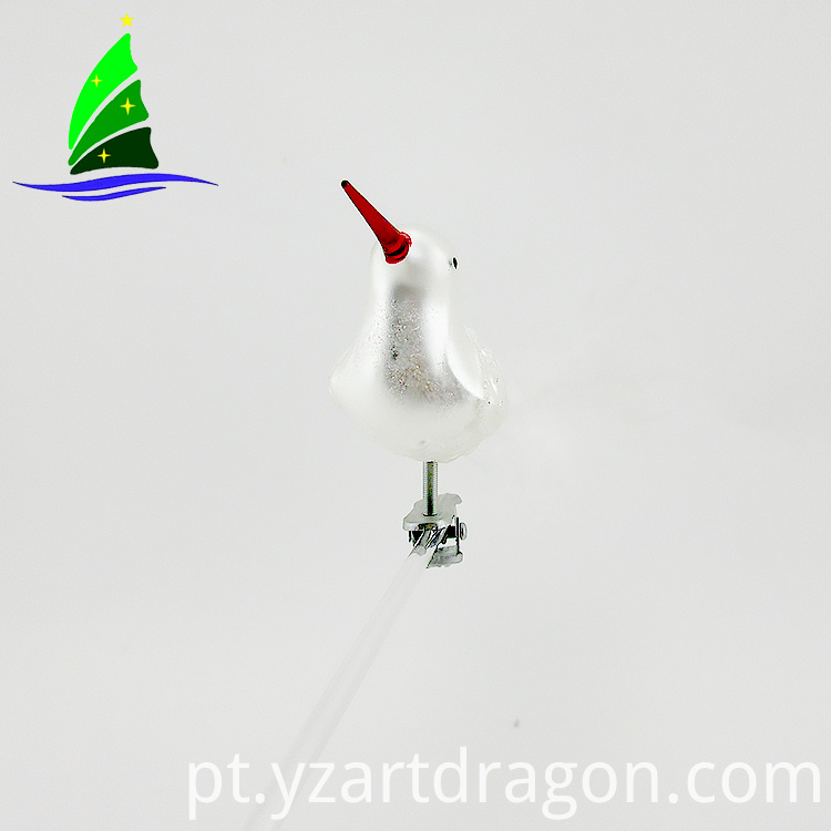 Ornamentos de pássaro de vidro de árvore de Natal Christmas Tree Glass Bird Ornaments